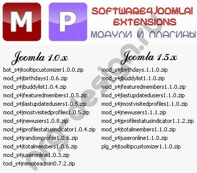 Software4joomla! Extensions - модули и плагины Joomla!